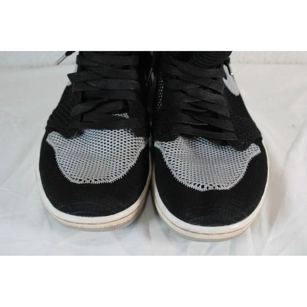 Air Jordan 1 Retro High Flyknit Shadow Black‎ Wolf Grey 919704-003 Mens 10.5